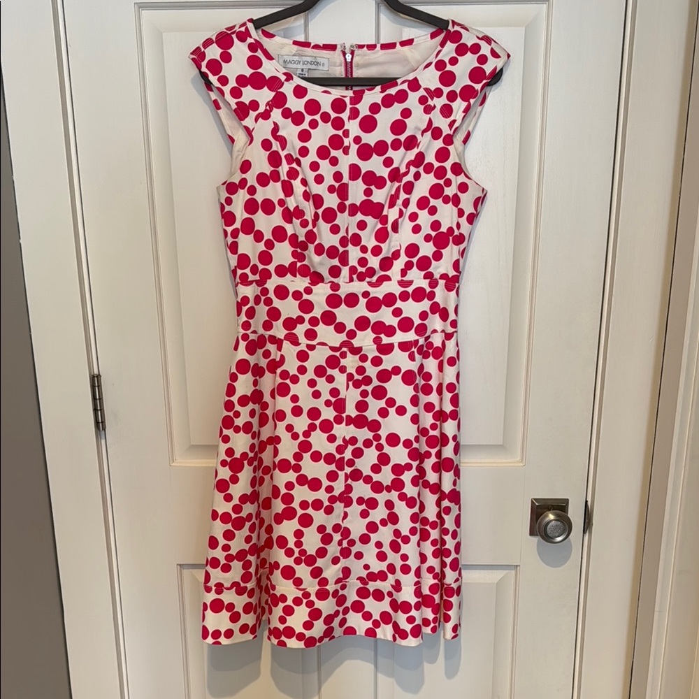 Maggy London Pink and White Mini Dress